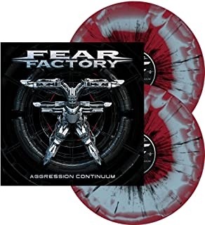 Fear Factory -  Aggression Continuum (Red & Blue Swirl w/ Black Splatter)