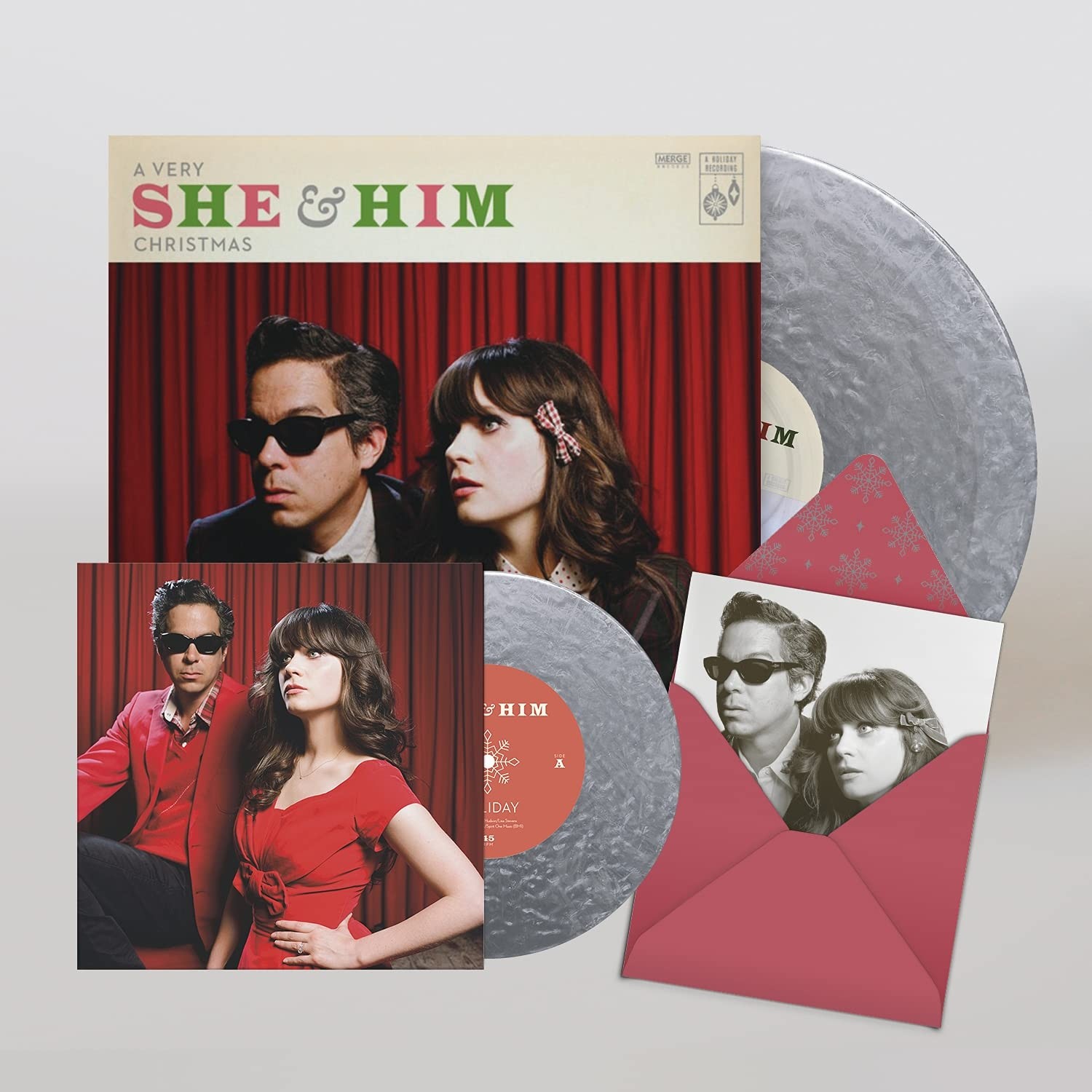 She & Him - A Very She & Him Christmas (10th Anniversary Silver) LP + 7" Vinyl
